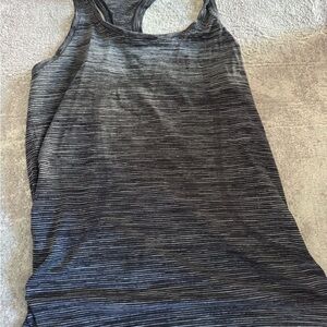 lululemon athletica Black Striped Tank Top